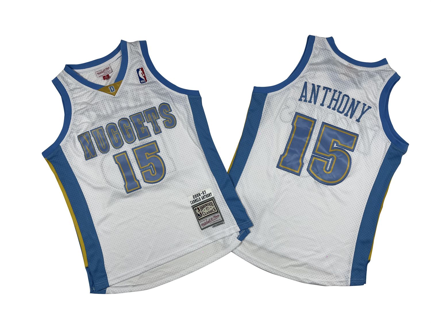 Men Denver Nuggets #15 Anthony White Throwback NBA Jersey